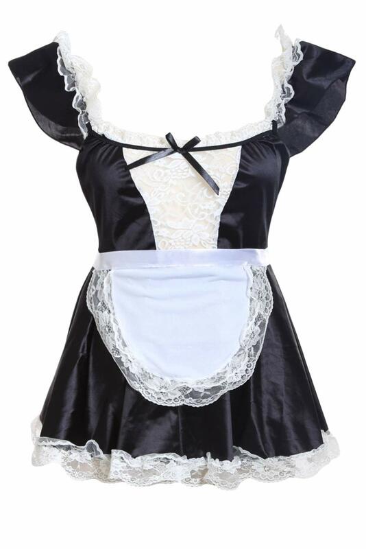 مجموعة الملابس الداخلية النسائية مثير هالوين فستان بتصميم حالم خادمة مخصصة