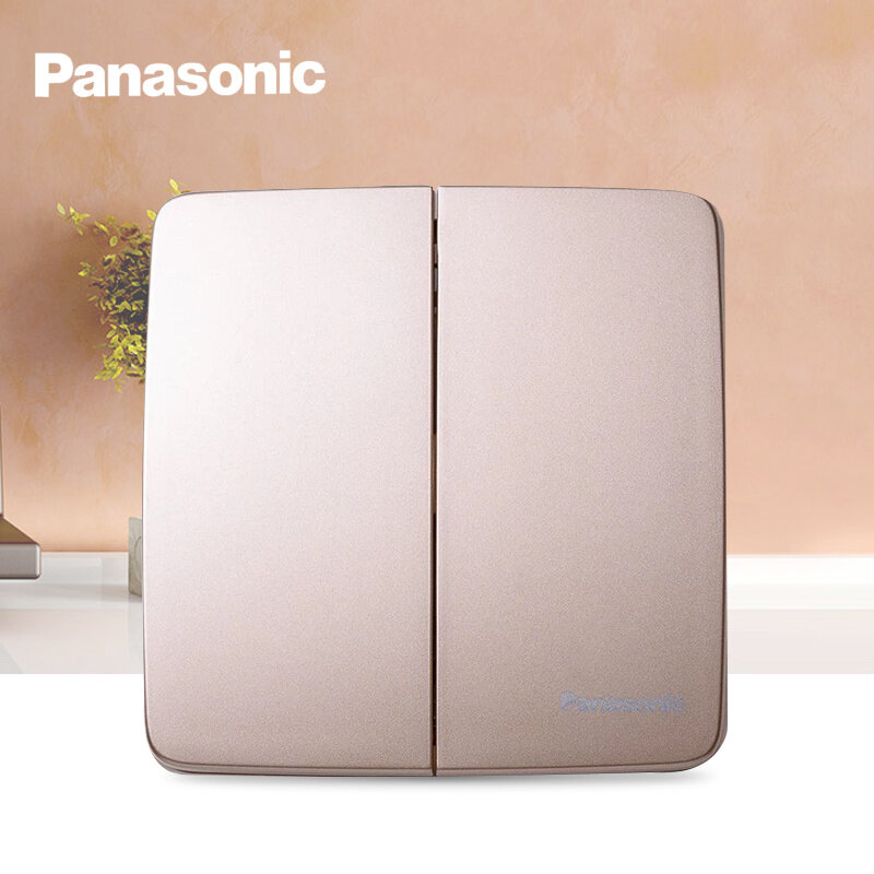 Panasonic White Gold Light Switch On / Off Wall Switch Interruptor 1 2 3 4 Gang 1 2 Way Switch For Home Light