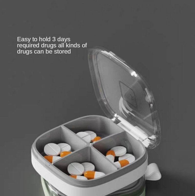 Boîte à pilules étanche à l'humidité, 4/6 emplacements, étuis à pilules portables, conteneur de stockage de voyage, distributeur de médicaments coloré, conteneur d'emballage