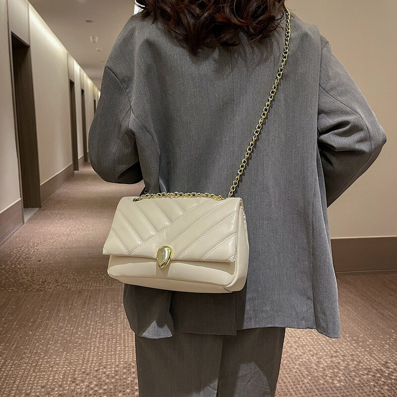 ผู้หญิงยี่ห้อ Designer กระเป๋าถือ Crossbody สีทึบกระเป๋าสะพายด้ายใหม่ Messenger กระเป๋าแฟชั่น Sac