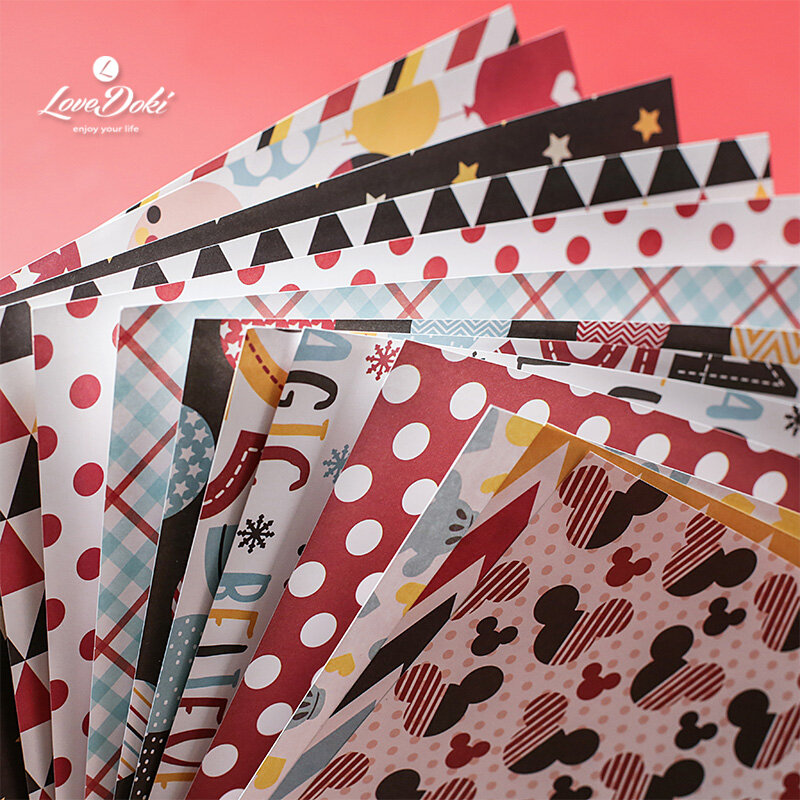 Lovedoki-スクラップブッキング用の装飾的なペーパーカード,アルバム用の箱,装飾的な手作りの紙,60個ピース/ロットバッチ