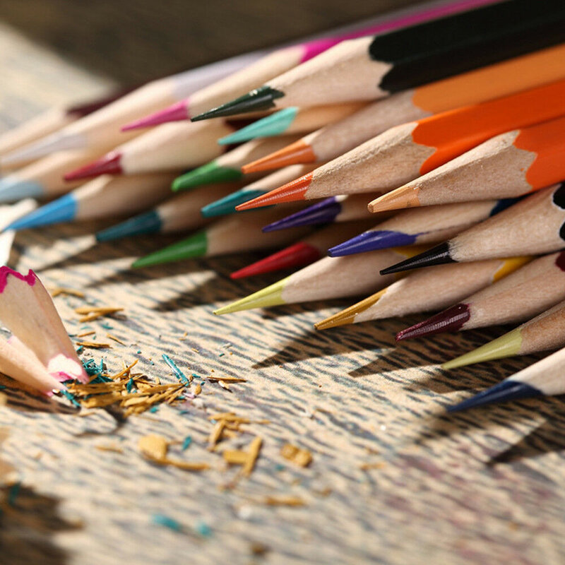 72 لون المهنية المائية أقلام رصاص مجموعة رسومات فنية رسم الخشب قلم رصاص ملون مدرسة الفن اللوازم