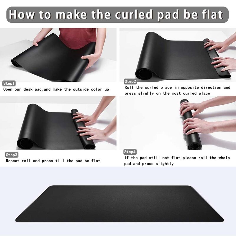 Tapis de souris de jeu en cuir Pu, imperméable, pour ordinateur de bureau