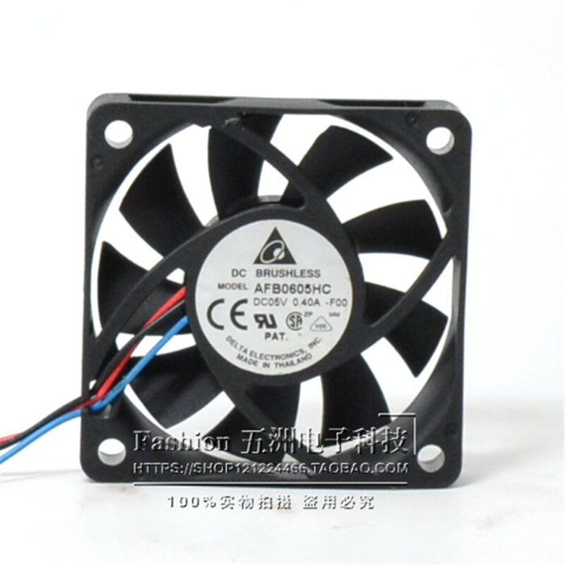 New original AFB0605HC 6013 DC5V 0.40A 6CM case gale volume double ball power supply fan