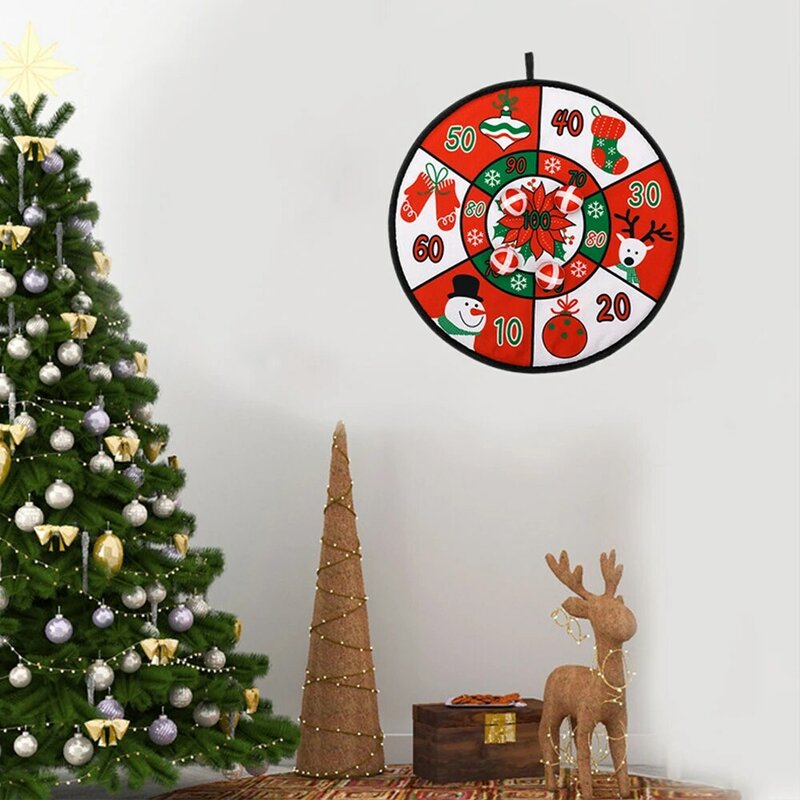 New Family Christmas Decorative Toy Ball Dart Plate regali di festa per bambini natale con 4 pezzi di freccette a sfera accessori per feste