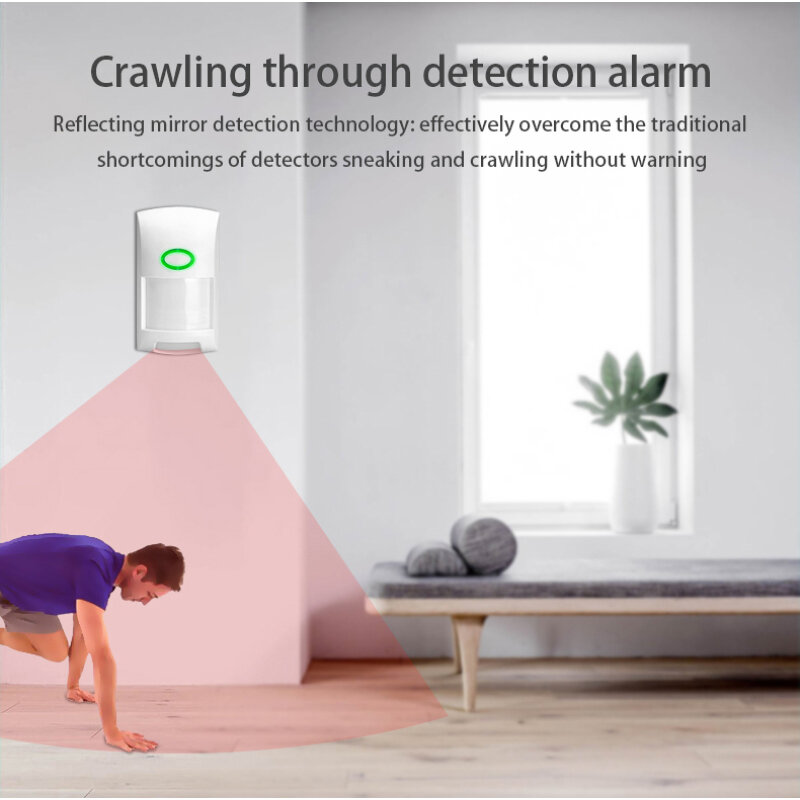 Draadloze Wifi Ir Smart Pir Motion Sensor,Alarm Via Smart Leven Tuya App Real-Time Monitor alexa Google Thuis, Automatisering Anti-Diefstal