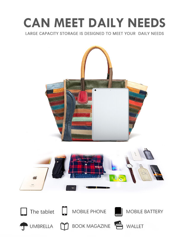 Лидер продаж, многоцветная качественная кожаная Роскошная дамская сумочка в стиле пэчворк, большая сумка через плечо, женская дизайнерская...