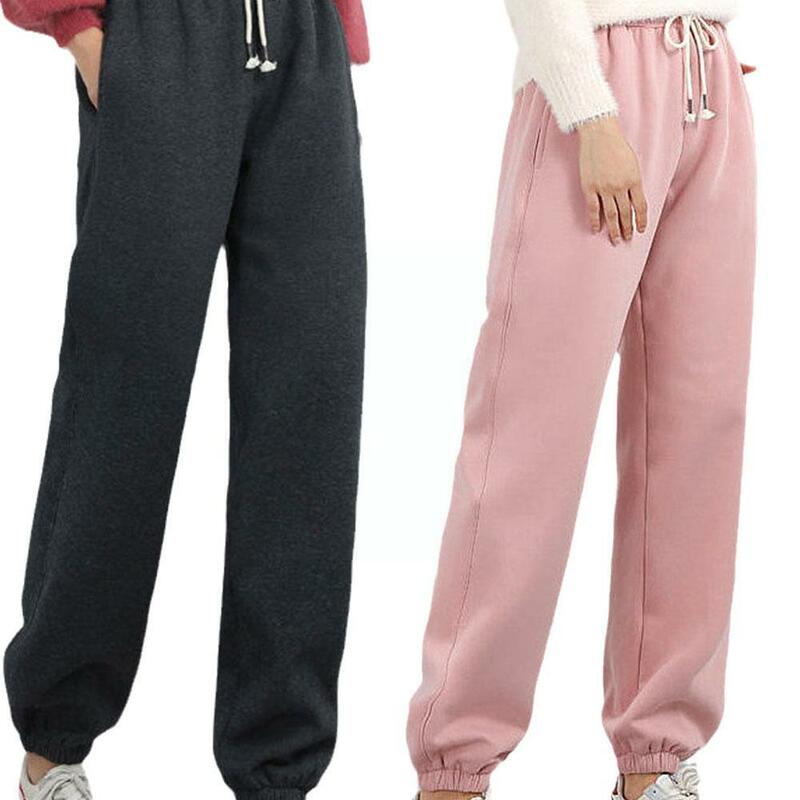 Leggings elásticos de Invierno para mujer, pantalones elásticos de Color frío, con forro polar, mantiene el calor en la cintura, O5k3