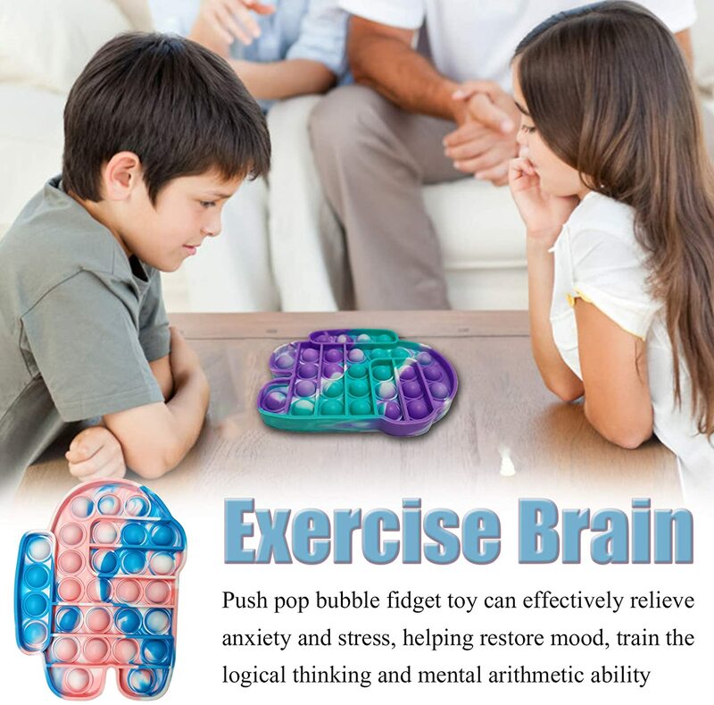 2PCS Push Popping Bubble Fidget giocattolo sensoriale allevia lo Stress per adulti e bambini giochi di confronto e relax a casa