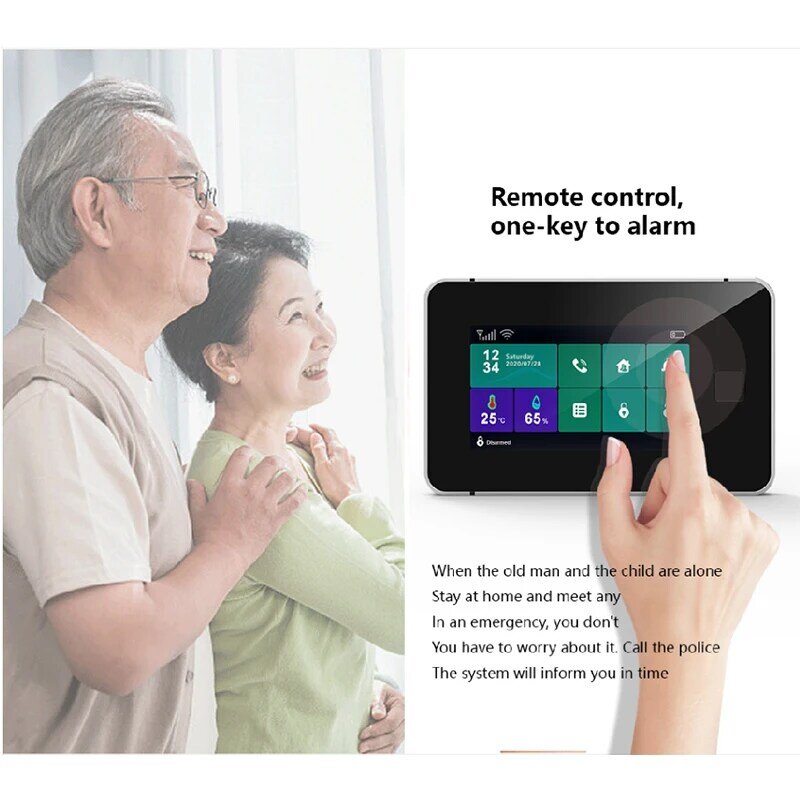 Cpvan Tuya Wifi Gsm 2G Alarmsysteem Kit Anti Diefstal Sensor 4.3Inch Touch Screen Smart Home Office Garage inbreker Alarm