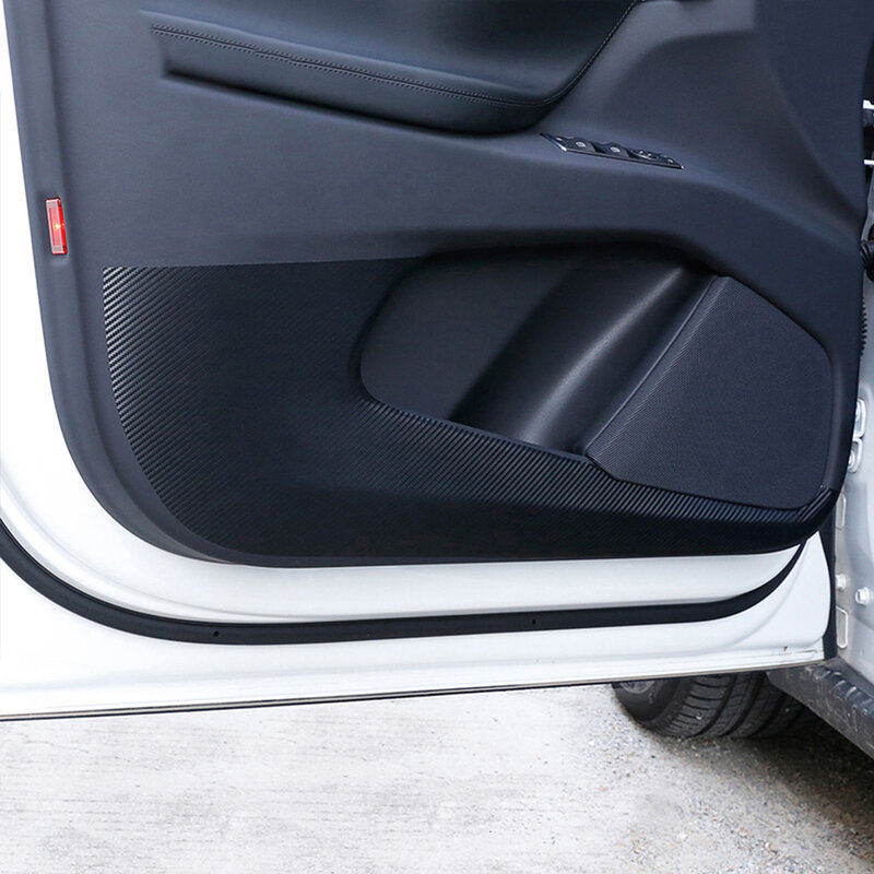 Voor 2017-2021 Tesla Model 3 Auto Deur Anti Kick Koolstofvezel Pad Beschermhoes Auto Onzichtbare Anti Kick anti Vuile Stickers