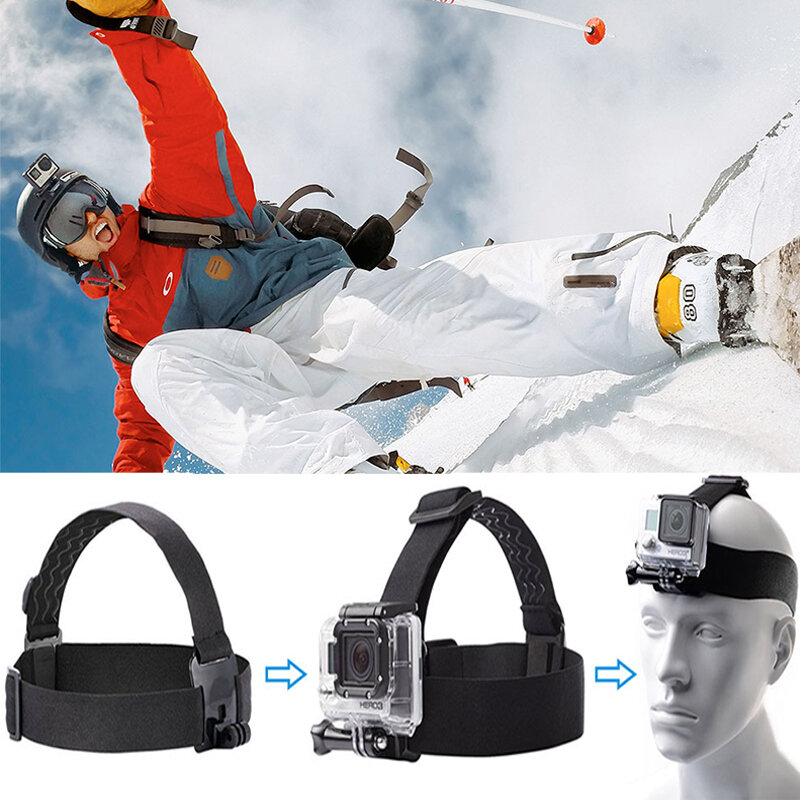 Universal Phone Head Mount Strap For GoPro Camera Phone Clip Holder Head Strap Belt for Smartphone Outdoor Sports