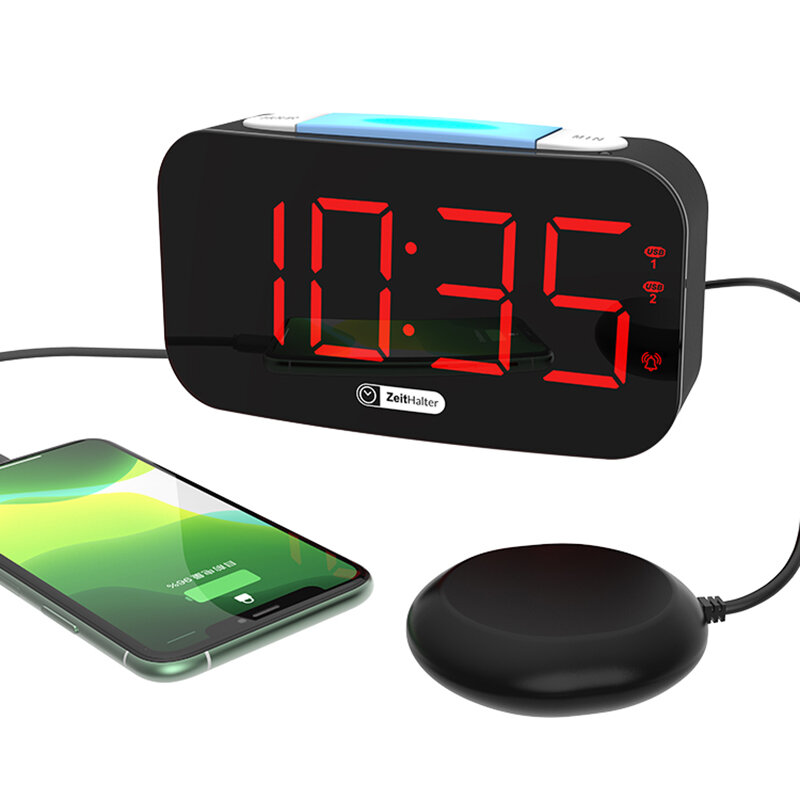 Led despertador digital relógios eletrônicos brilho ajuste de sensibilidade vibração colorido luzes da noite desktop despertadores