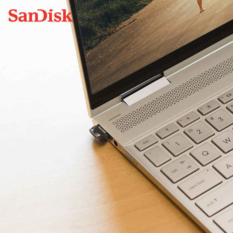 SanDisk ULTRA FIT USB 3.1แฟลชไดรฟ์ CZ430 128Gb 64Gb ความเร็วอ่าน130เมกะไบต์/วินาที32Gb 16Gb Pendrive 3.1 Flash Drive Memory Stick