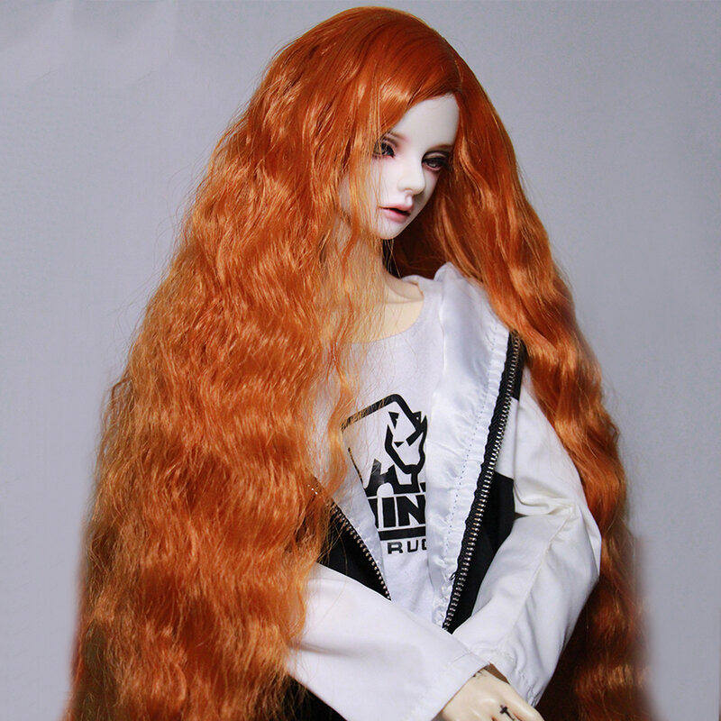 Bybrana BJD Wig Fair Size 1/3 1/4 1/6 1/8 Long Wave High Temperature Fiber Hair for Dolls