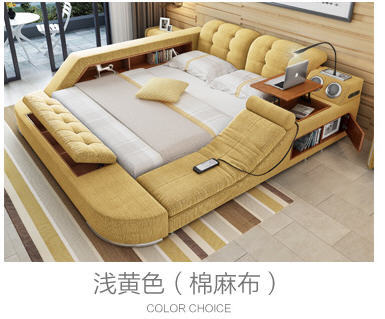 Europa i ameryka tkaniny łóżko masaż nowoczesne miękkie łóżka meble do sypialni cama muebles de dormitorio / camas quarto