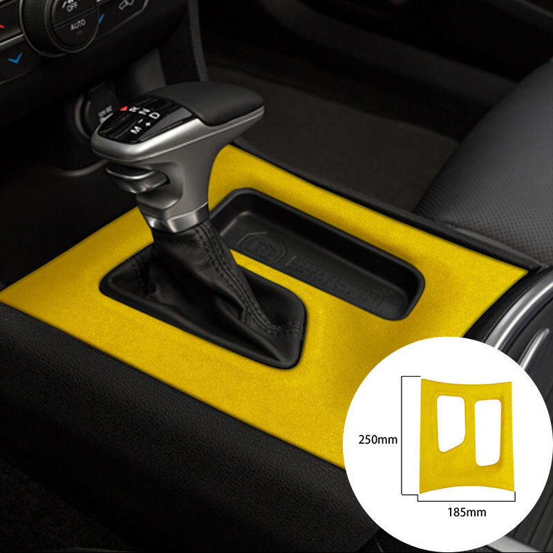 Dla Dodge Charger 2016-2021 Alcantara Suede Wrap Car Gears Panel Strip Cover naklejki wykończeniowe akcesoria wewnętrzne samochód stylizacji