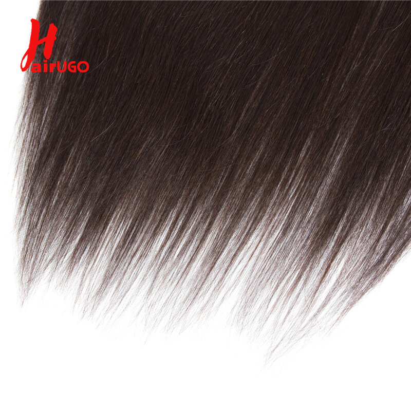 HairUGo brazylijski proste włosy koronki Frontal 13X4 koronki przodu 100% ludzki włos 130% gęstość Remy włosy koronki Frontal wstępnie oskubane
