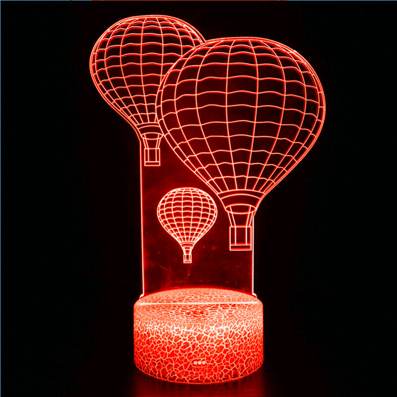 Romantische Liefde 3D Lamp Hartvormige Ballon Acryl Led Nachtlampje Decoratieve Tafellamp Valentijnsdag Sweetheart Vrouw 'S Gift