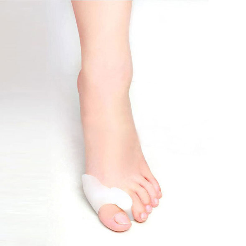 1 par de Gel de silicona para los pies, Protector ortopédico para el pulgar, ajustador de juanete, alivio del dolor, enderezar los dedos de los pies doblados