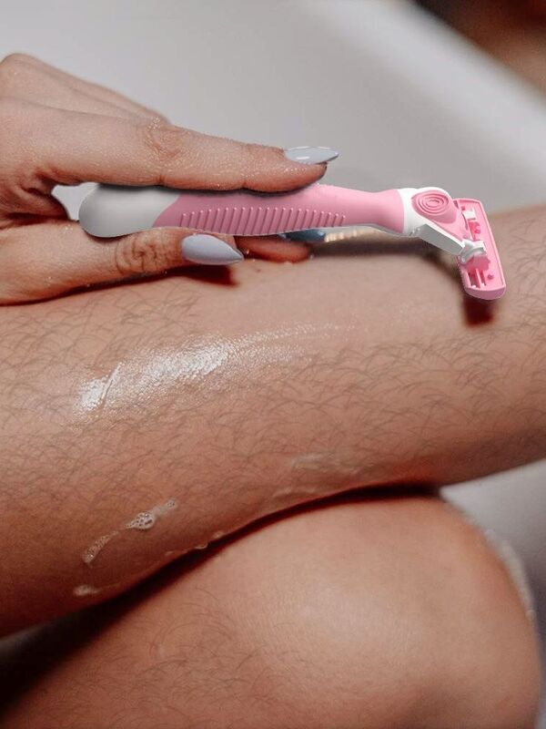 Frauen Rasiermesser für Rasieren halter Sicherheit Rasiermesser Geeignet Empfindliche Haut Mit 2 Griffe und 19 Rasierklingen Manuelle Rasiermesser Rasierer