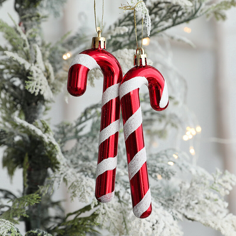 2PCS Christmas Tree Ornaments Plastic Ceiling Pendant Hanging Ball Christmas Decorations Elk Scene Decorations Home Decore