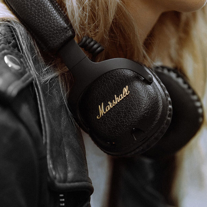 Marshall Mid ANC Headphone Noise Reduction Aktif Headset Bluetooth Retro Rock Earphone Lipat Headset Gaming Olahraga