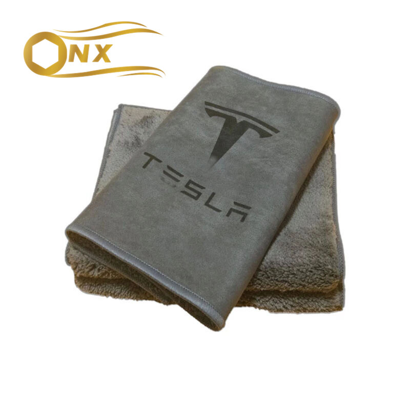 2 pezzi per Tesla modello 3 S X Y asciugamano per pulizia auto forte capacità di assorbimento dell'acqua panno per la pulizia del vetro