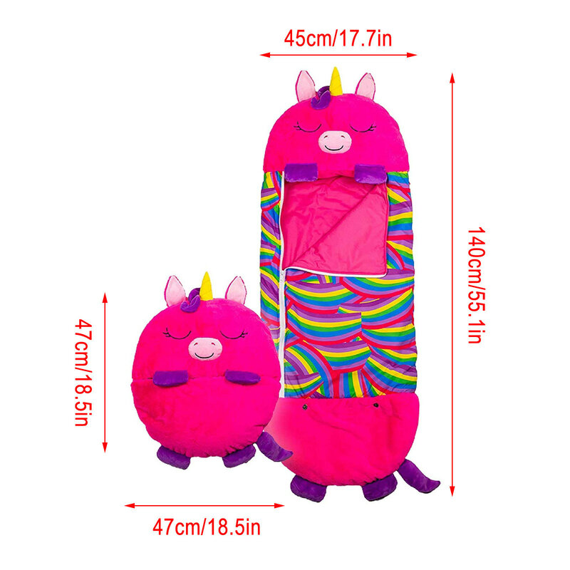 HOT 1PC Children Sleeping Bag Birthday Gifts Thick Bedspread Sleeping Bag Warm Soft Lazy Cartoons Blanket For Kids Home Textile