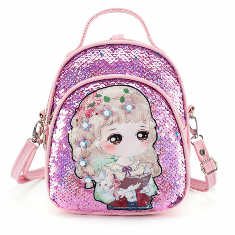 Sequins Bags for Chilren Kids Girls School Backpack Fashion Travel Shoulder Backpack Bags Mini Rucksack Kids School Bag Bookbag