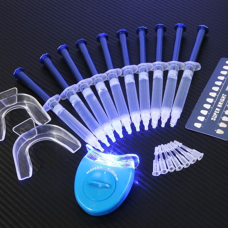20/10 peças de dentes clareamento gel dental branqueamento gel kit dentes brilhantes clareamento dental equipamentos com luzes led atacado