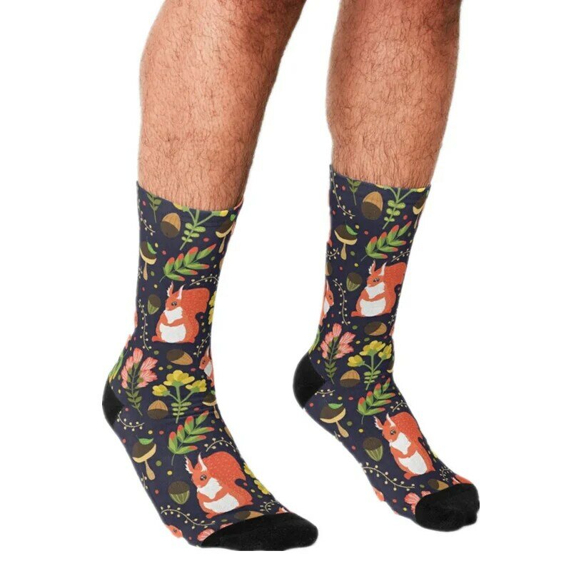 2021 смешные мужские носки harajuku Sloffee Печатный счастливый в стиле хип-хоп для мужчин носки для девочек Новинка скейтборд с круглым Повседневно...