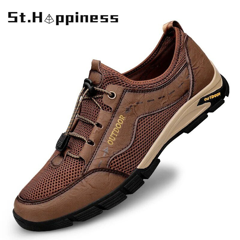 2021 Summer Brand Fashion Men Sneakers Mesh Casual Shoes Outdoor Lightweight Soft Walking Sneakers Zapatillas Hombre Big Size