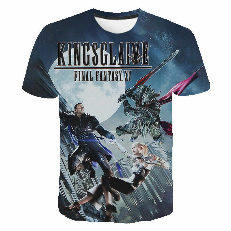 Camiseta con estampado 3D de Final Fantasy para hombres y mujeres, ropa de calle de manga corta, fresca, de verano, Unisex, novedad de 2021