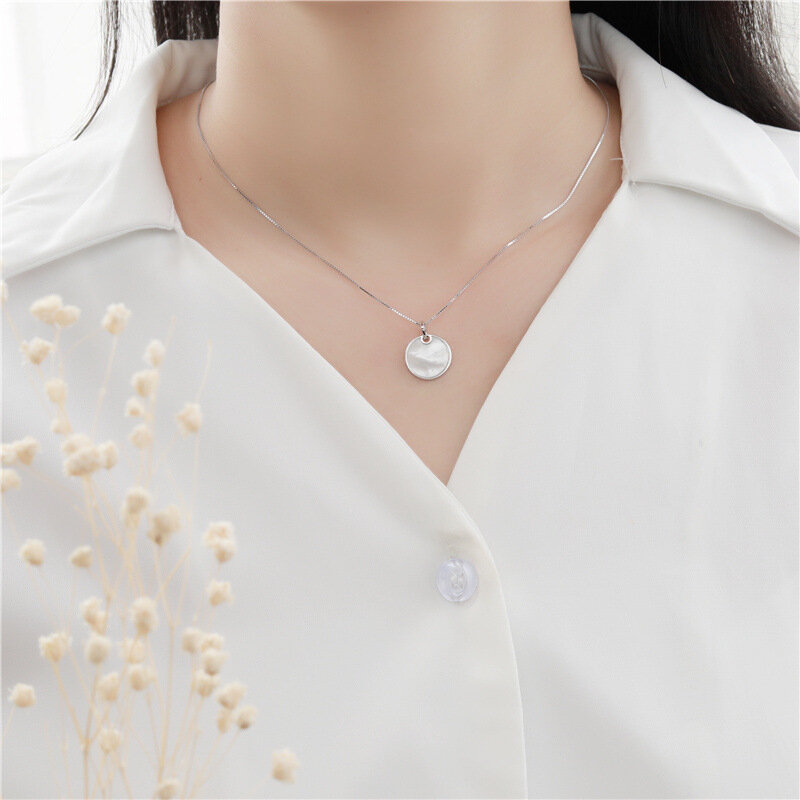 Sodrov – collier avec pendentif en argent Sterling 925 pour femmes, collier rond avec coque de perles, haute qualité, 925