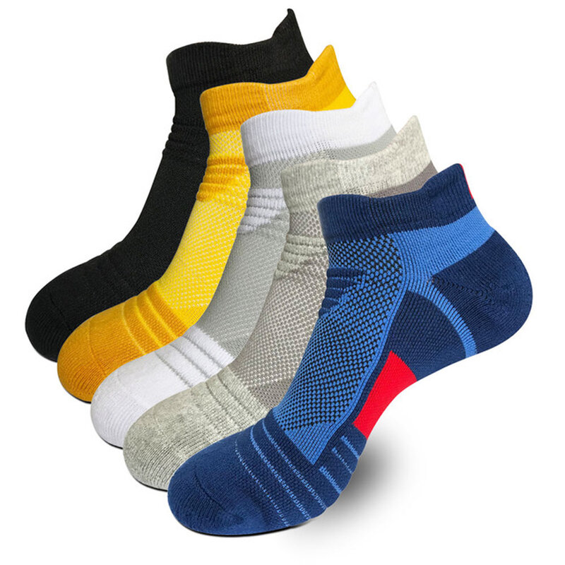 5 pares de moda algodão meias compressão homem boa qualidade grosso respirável tornozelo tripulação legal meias curtas sox calcetines hombre