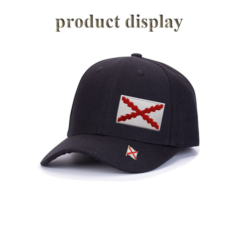 Bandiera nazionale della croce di borgogna ricamo completo Patch Badge 8*5cm spagna ferro su o gancio e anello cappello esterno adesivi panno