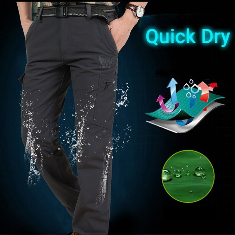 2021 Men's Lightweight Tactical Pants Breathable Summer Casual Army Military Long Trousers Male Waterproof Quick Dry Cargo Pants