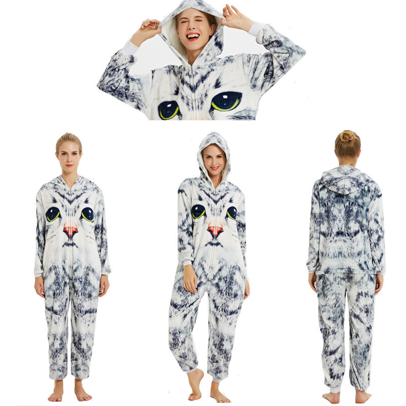 Pijama de Unicornio para mujer, ropa de dormir de animales, mono de Anime, Kigurumi, suave, lindo Conejo, Unicornio, Pijima, Unisex