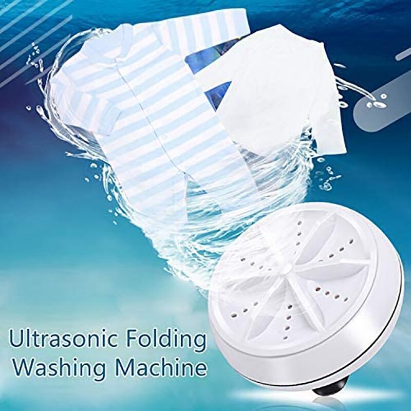 Mini lavadora ultrasónica portátil, lavaplatos con alimentación USB para lavandería Personal, Camping, RV, viaje