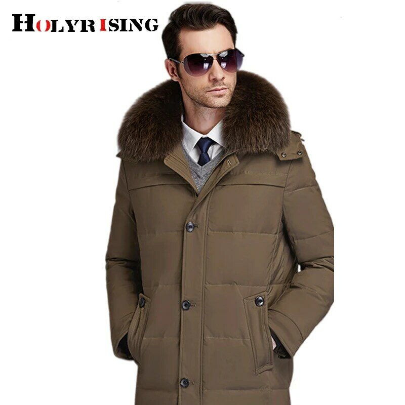 Luxury ลงแจ็คเก็ตผู้ชาย5xl Thicken Куртка Мужская ยาวชาย Outerwer Breathable ฤดูหนาวขนสัตว์เสื้อ19864