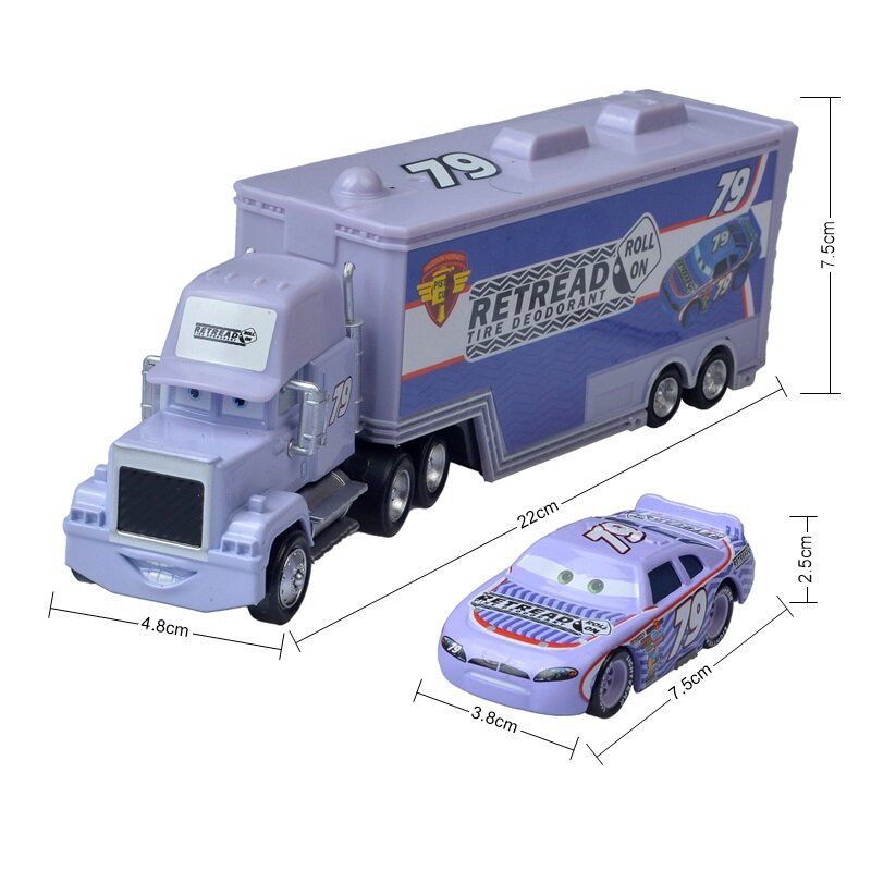 New Disney Pixar Cars 3 saetta McQueen Jackson Storm Mack zio camion 1:55 modellino auto giocattoli per bambini regalo di compleanno