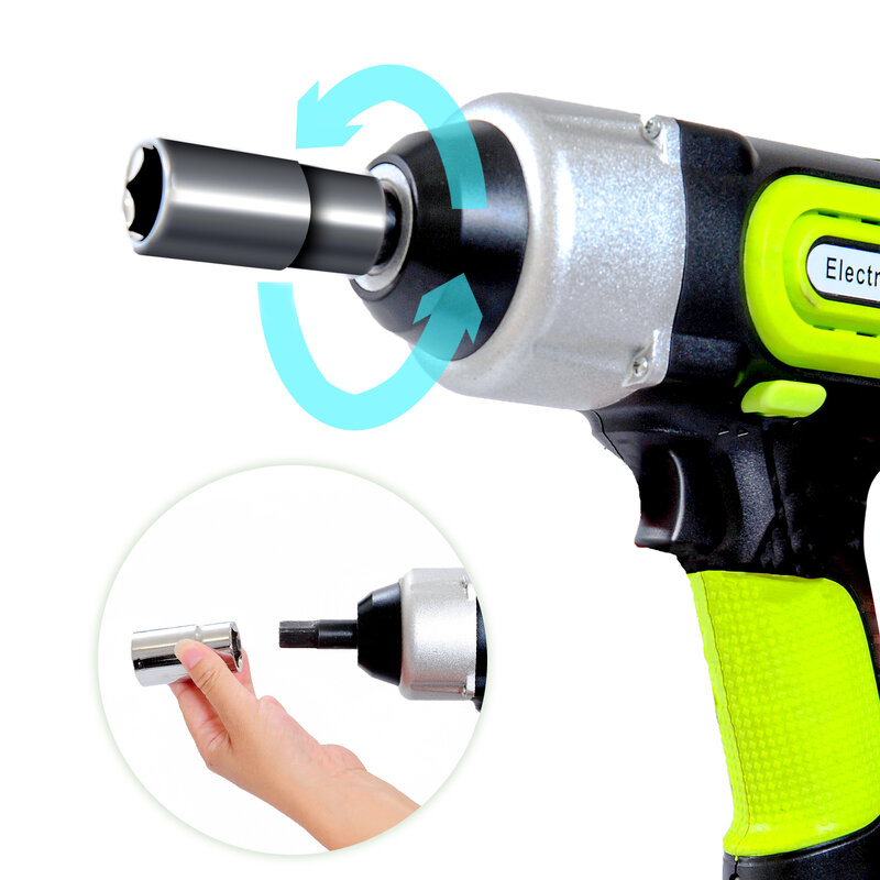Portable DC12V 420Nm Electric Wrench Auto Use Impact Wrench Car Tire Repair Tool 80W Household Wrrench for Changing Tire