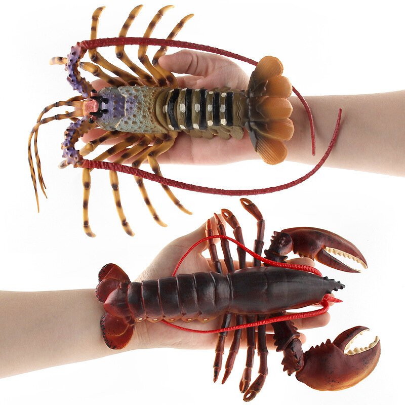 Baru Simulasi Hewan Laut ABS Lobster Model Aksi Angka Koleksi Kognisi Mainan Pendidikan untuk Anak-anak Hadiah Natal