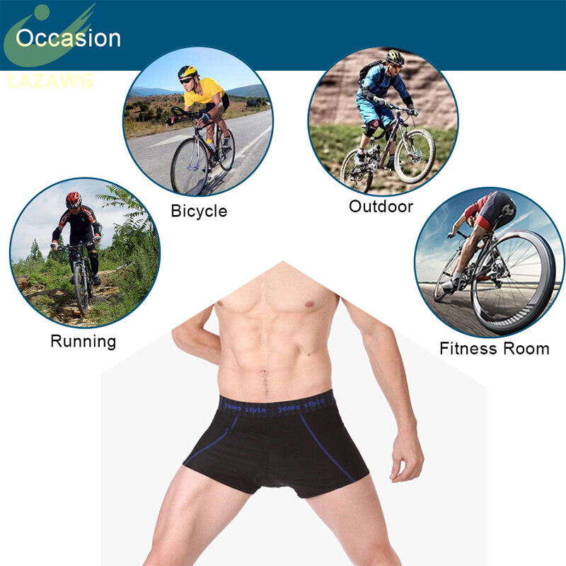 LAZAWG-Calzoncillos de ciclismo para hombre, ropa interior acolchada para bicicleta de montaña, pantalones cortos transpirables para ciclismo de descenso, Vtt