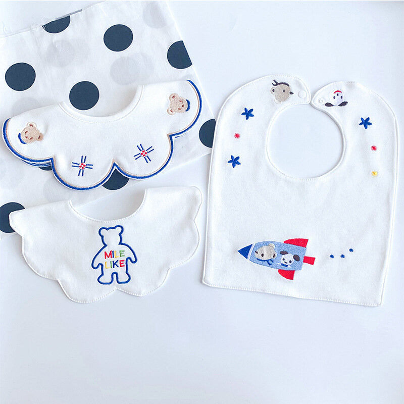 Babero de algodón grueso para bebé, pañuelo de estilo nórdico, accesorios para niños
