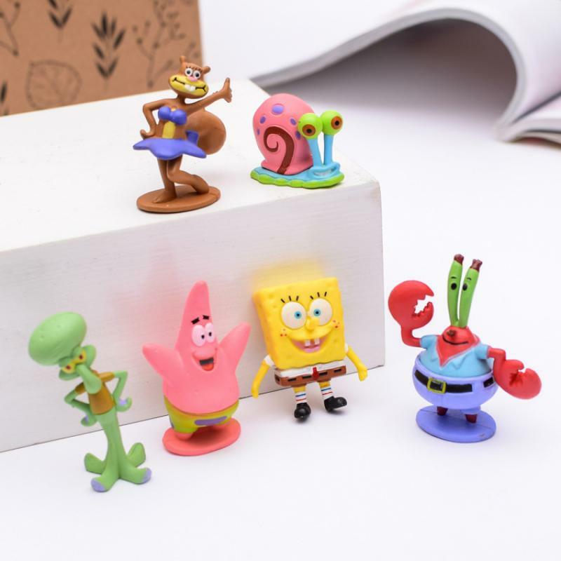 Figuras de acción de boss bob para niños, juguetes de Pvc, adornos de modelado, dibujos animados, regalo, 6 unids/set por Set