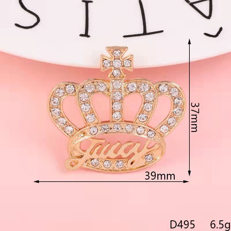 16pcs Luxury Metal crown Christmas party gift designer charms for diy clog shoe charms