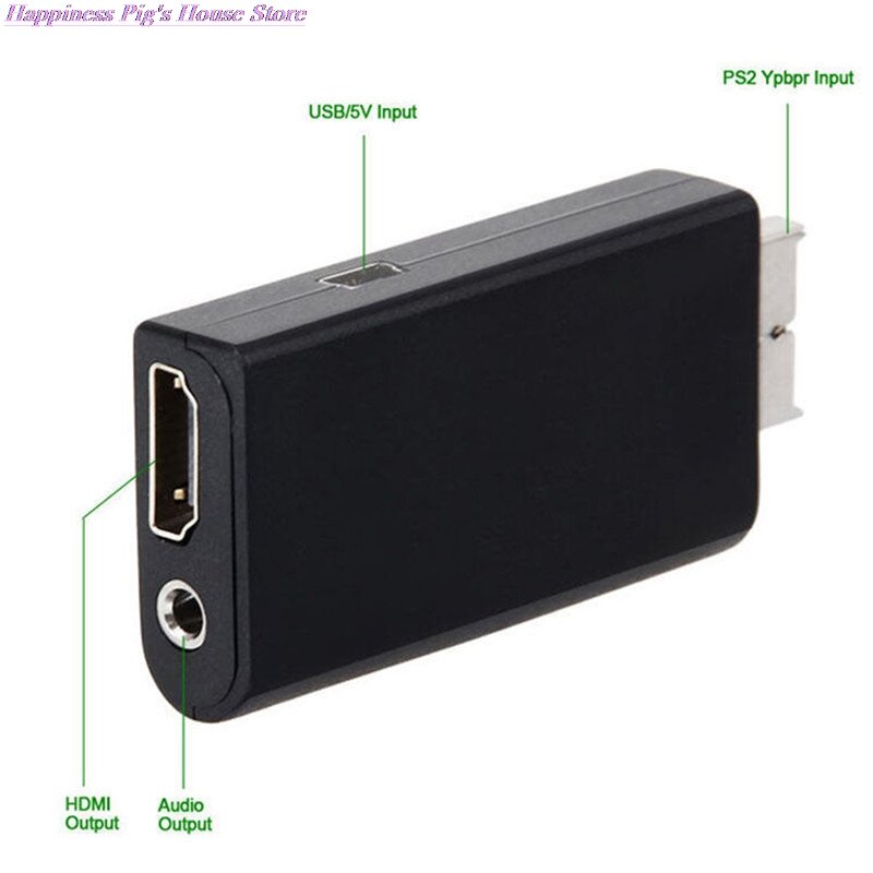 Für PS2 Zu HDMI-compatibale 480i/480p/576i Audio Video Converter Adapter Mit 3,5mm Audio ausgang Unterstützt Für PS2 Display Modi