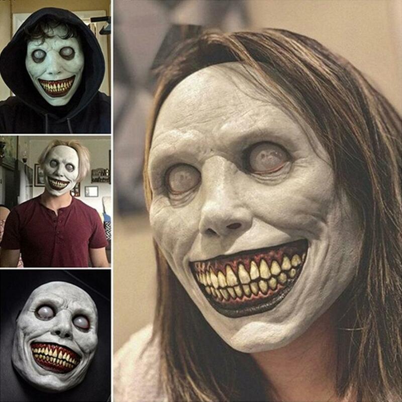Halloween máscara de terror exorcista sorriso cosplay decoração adereços tamanho livre